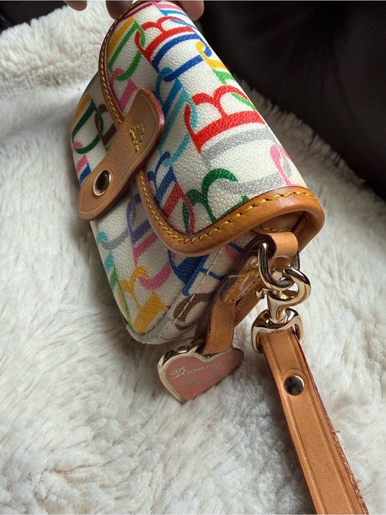 Dooney & Bourke Handbags - Dooney & Bourke Multicolor Signature Canvas Wristlet GUC